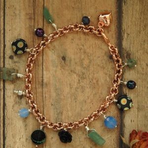 Black Rose Gold Crystal Good Intention Bracelet